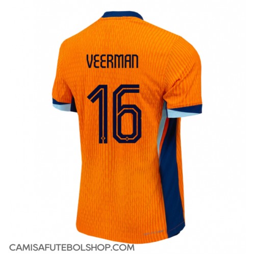 Camisa de time de futebol Holanda Joey Veerman #16 Replicas 1º Equipamento Europeu 2024 Manga Curta